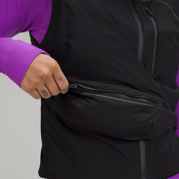 Lululemon Storage Insulated Running Vest, Black, Size 8 - NWT - Picture 9 of 14